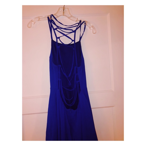 Good Deeds Royal Blue Lace-Up Dress - Picture 4 of 4